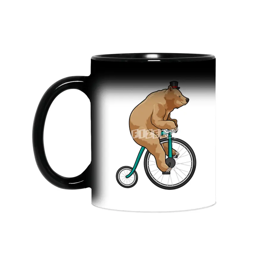 Bear at Circus with Bicycle Sihirli Kupa