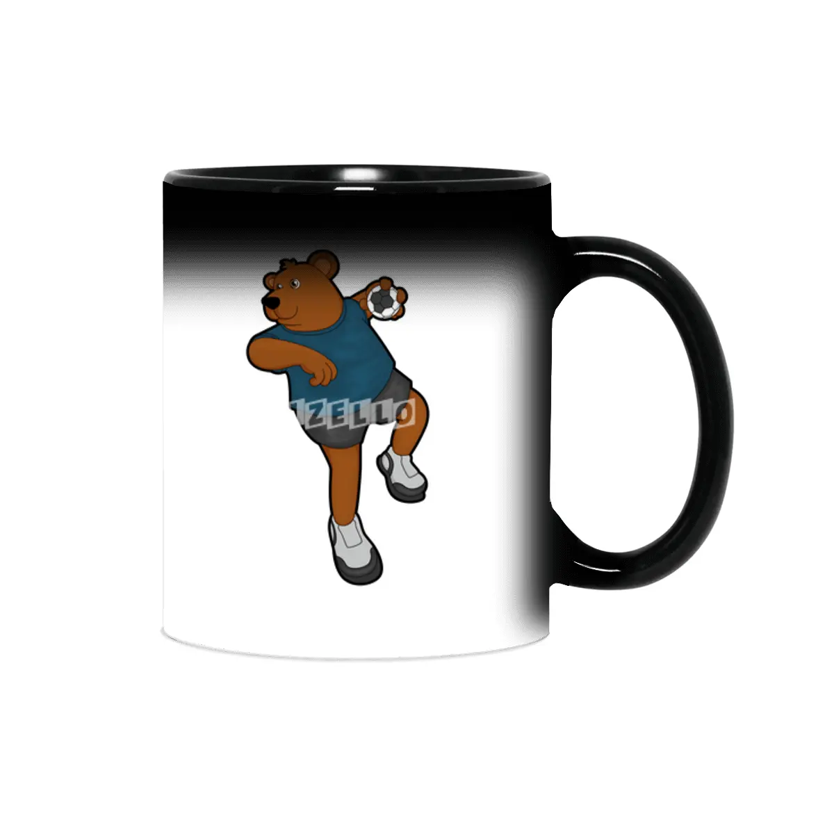 Bear at Handball player with Handball Sihirli Kupa