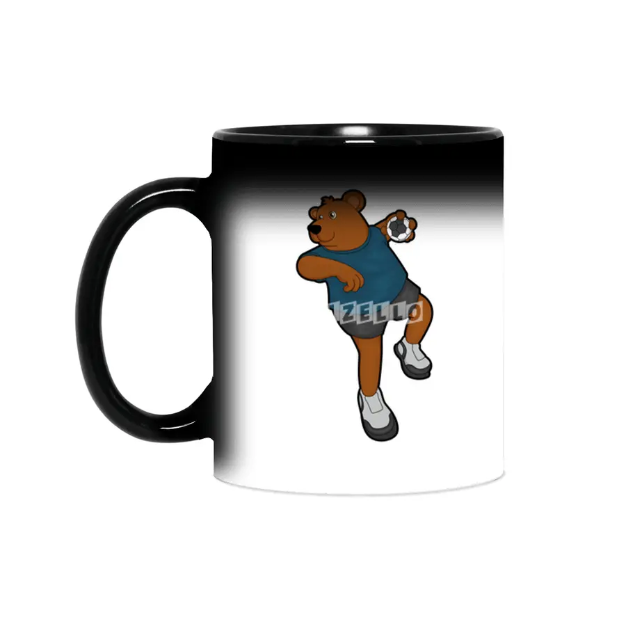 Bear at Handball player with Handball Sihirli Kupa