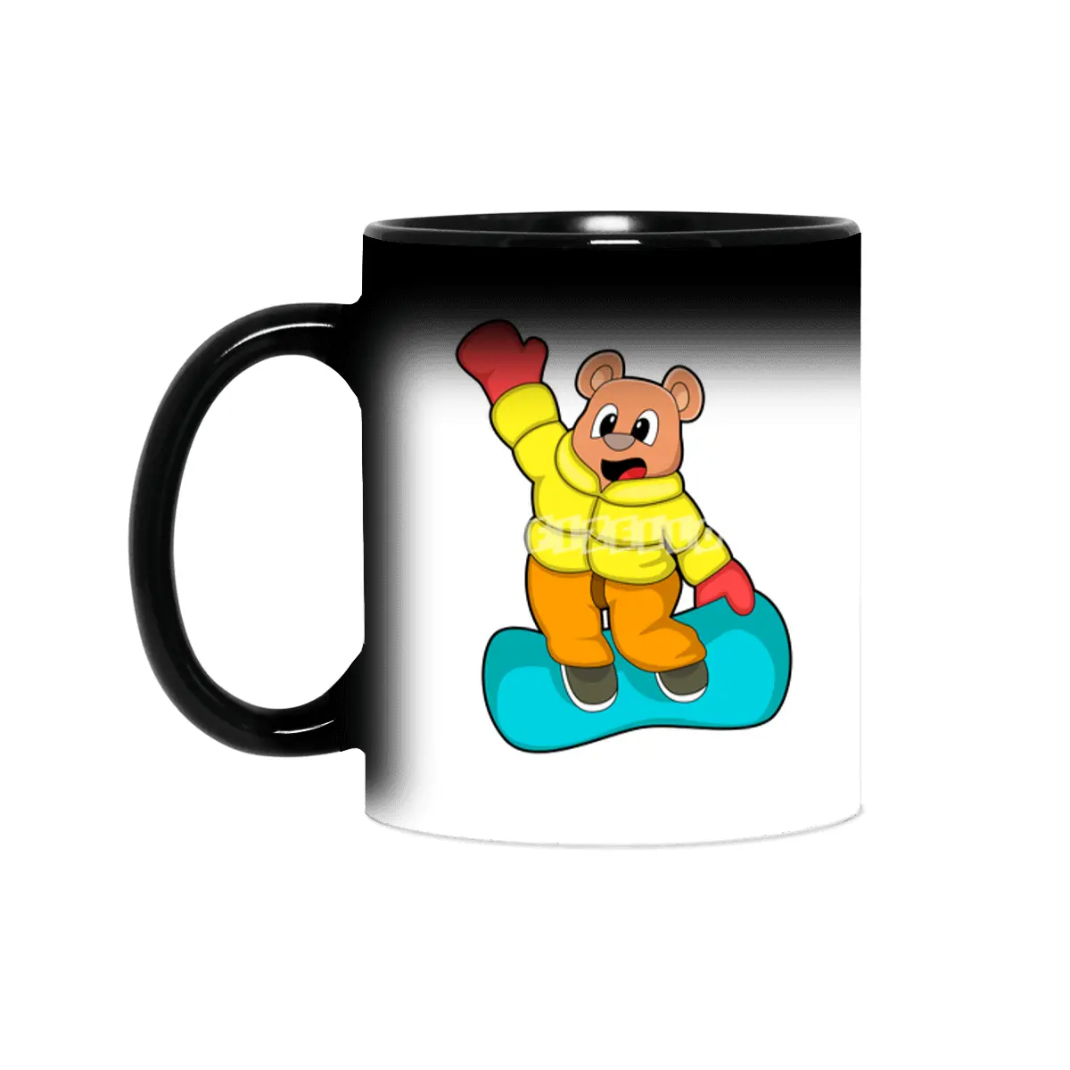 Bear at Snowboard Sports Sihirli Kupa