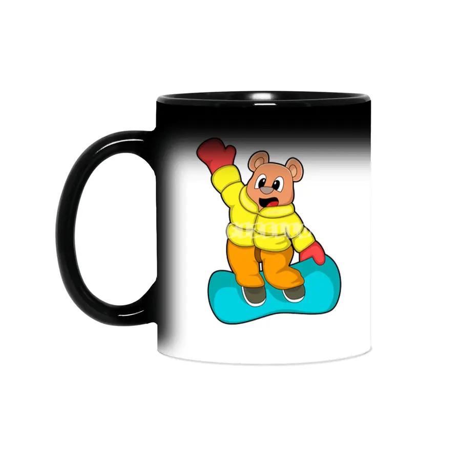 Bear at Snowboard Sports Sihirli Kupa