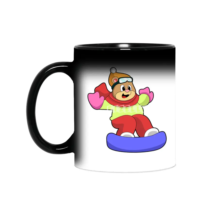 Bear at Snowboarding with Snowboard Sihirli Kupa