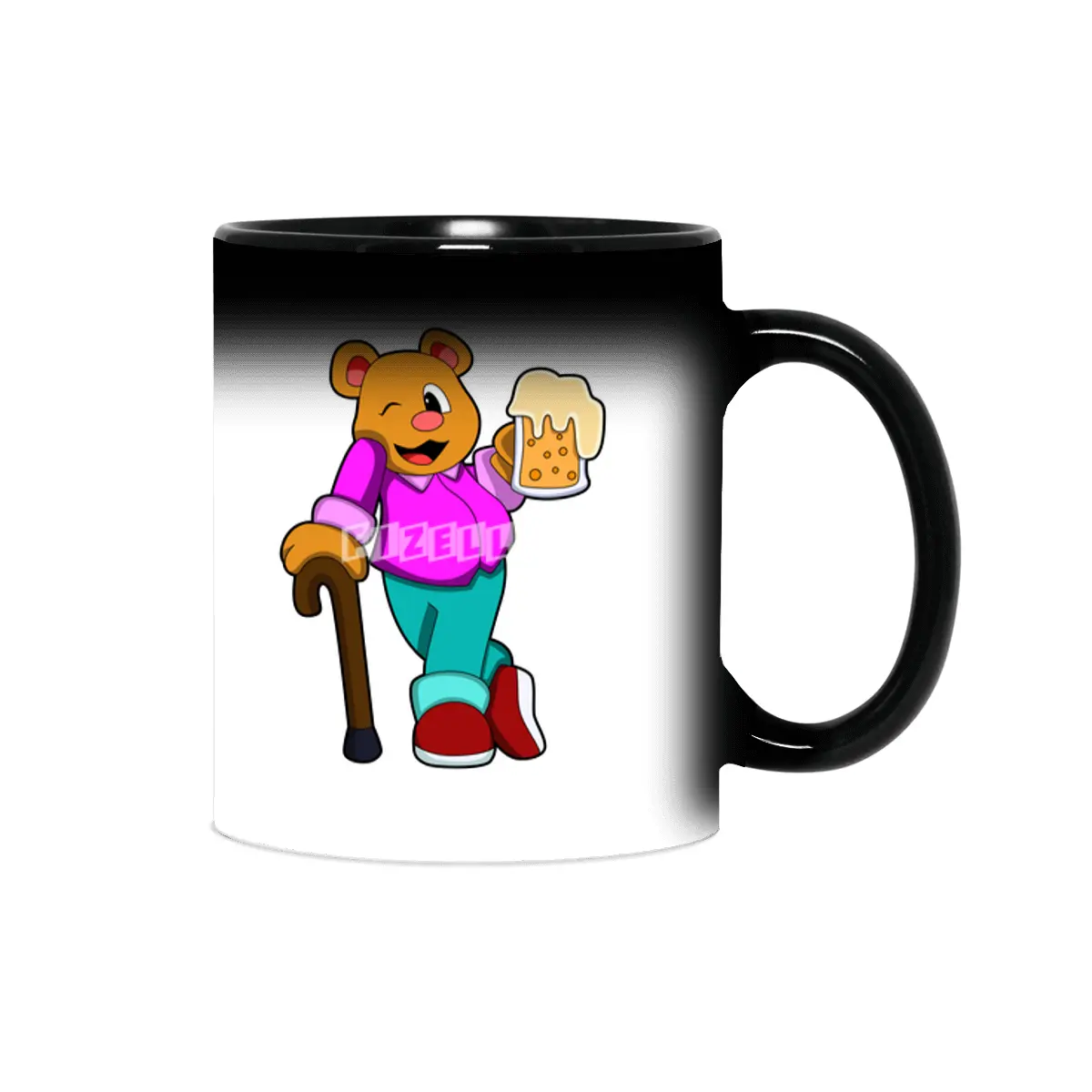 Bear with Glass of Beer & Walkingstick Sihirli Kupa