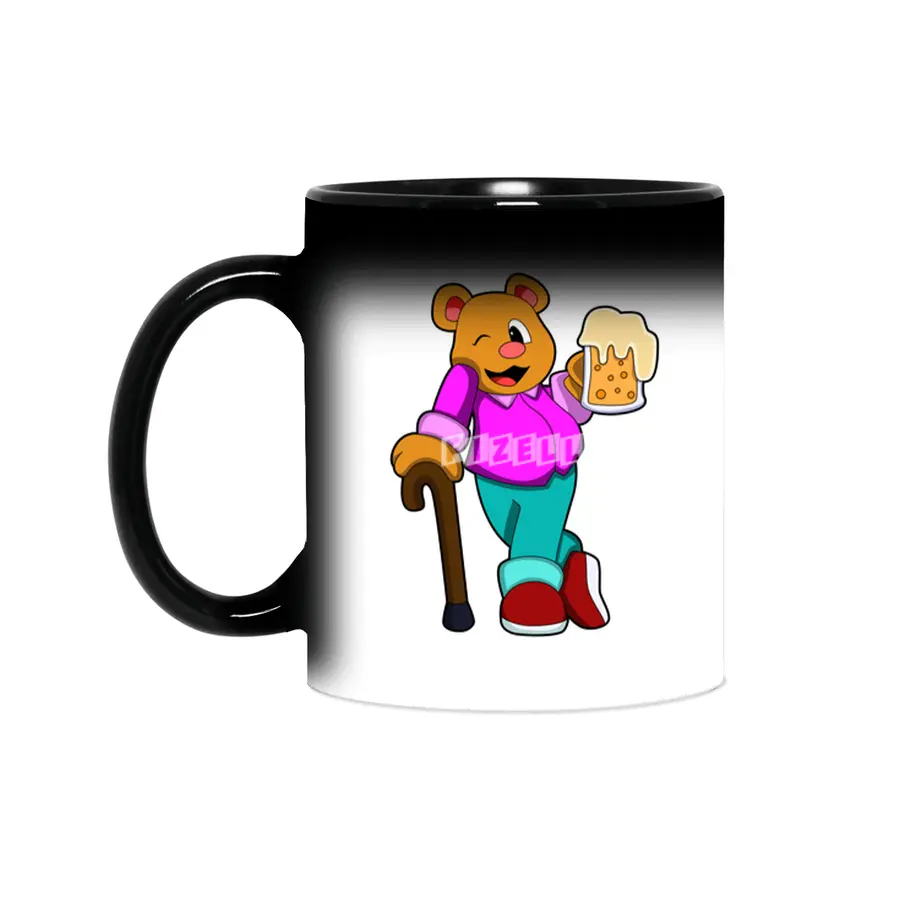 Bear with Glass of Beer & Walkingstick Sihirli Kupa