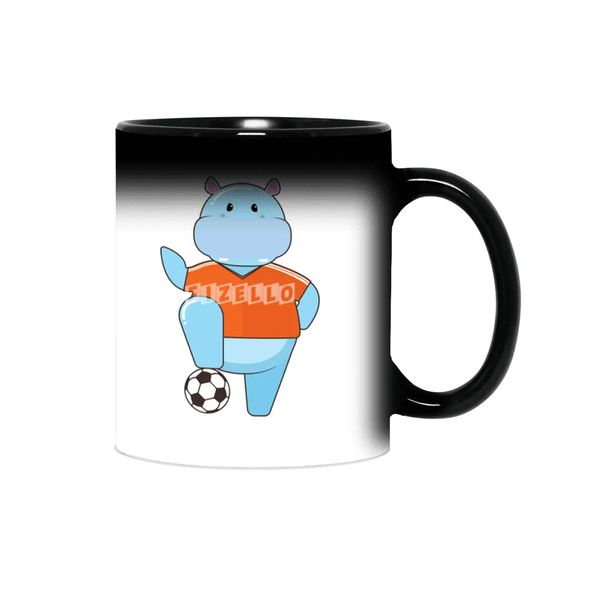Hippo as Soccer player with Soccer ball Sihirli Kupa
