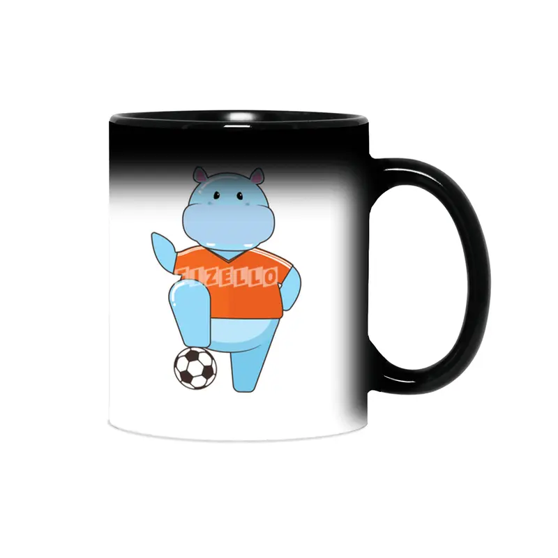 Hippo as Soccer player with Soccer ball Sihirli Kupa