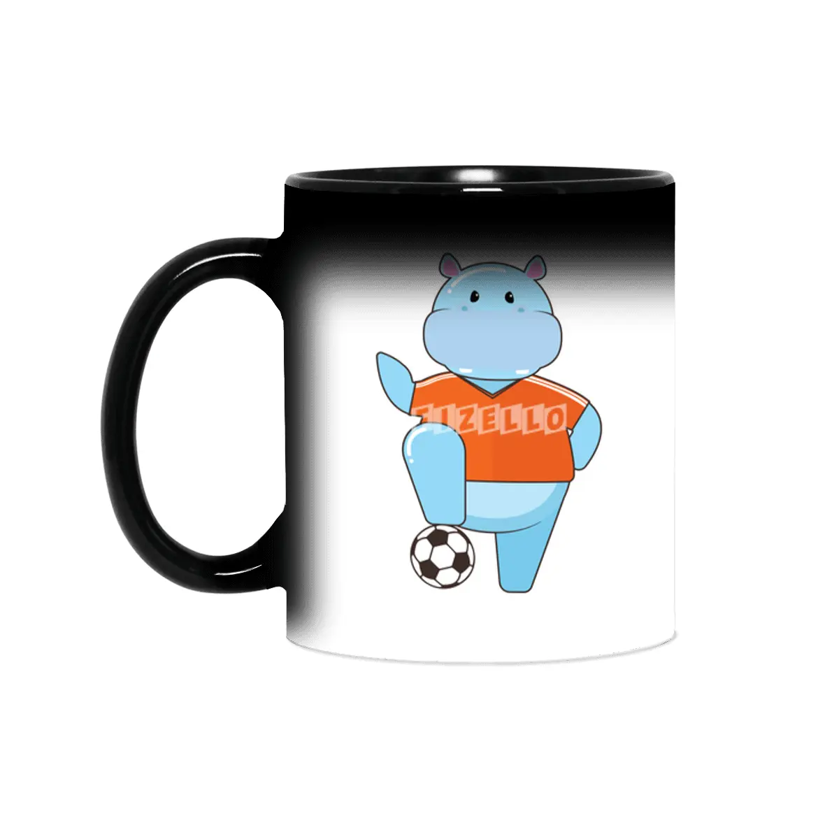 Hippo as Soccer player with Soccer ball Sihirli Kupa