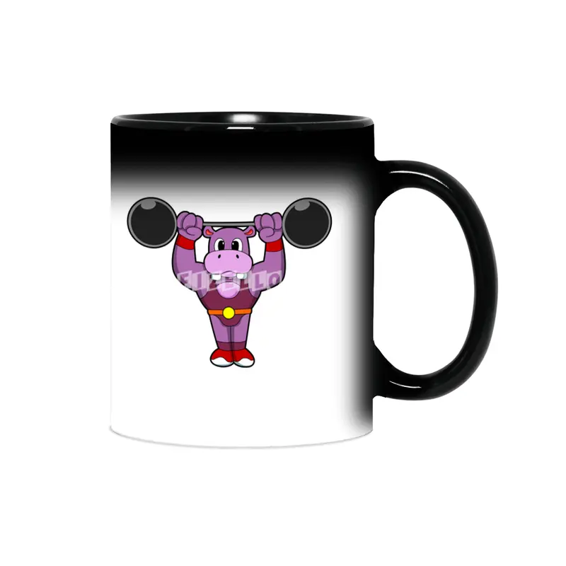 Hippo at Bodybuilding with Barbell Sihirli Kupa