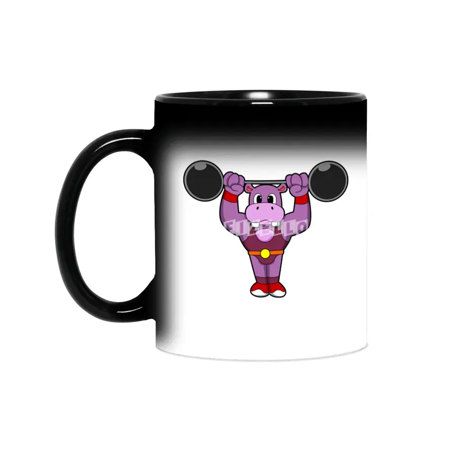 Hippo at Bodybuilding with Barbell Sihirli Kupa