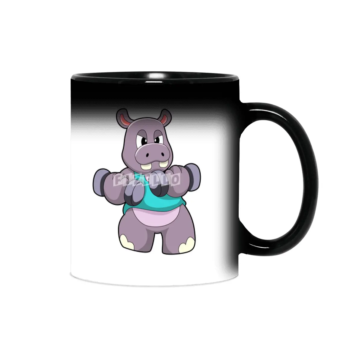 Hippo at Bodybuilding with Dumbbells Sihirli Kupa