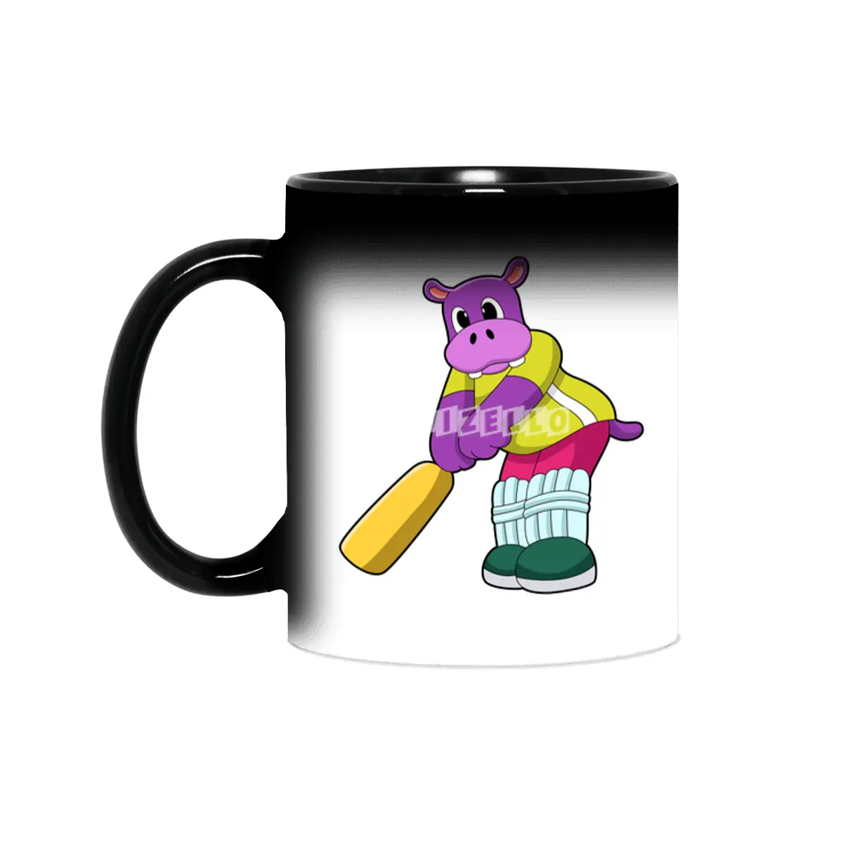 Hippo at Cricket with Cricket bat Sihirli Kupa