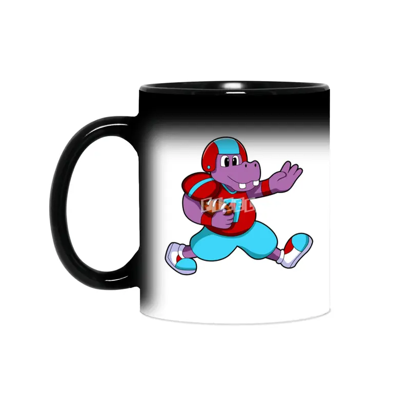 Hippo at Sports with Football & Helmet Sihirli Kupa