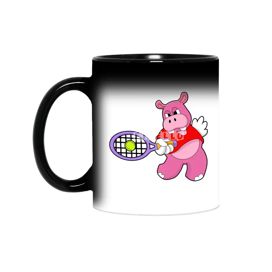 Hippo at Tennis with Tennis racket Sihirli Kupa