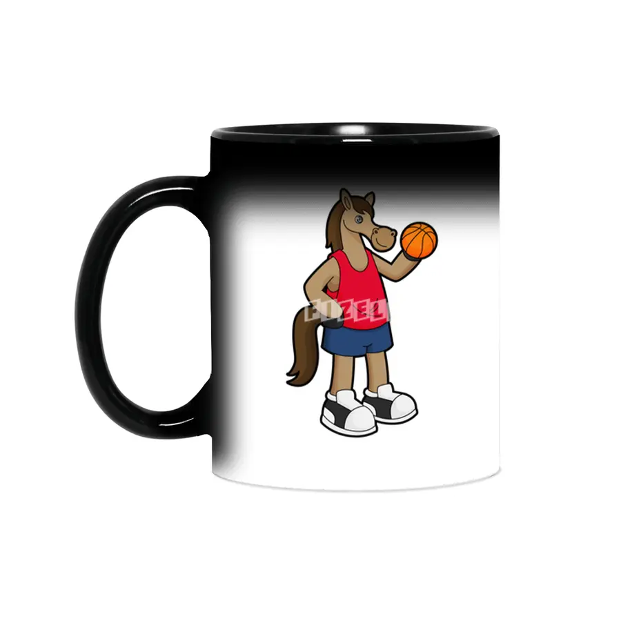 Horse as Basketball player with Basketball Sihirli Kupa