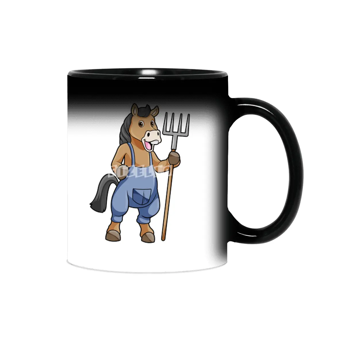Horse as Farmer with Rake Sihirli Kupa