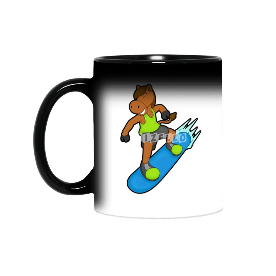 Horse as Snowboarder with Snowboard Sihirli Kupa