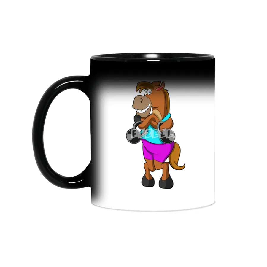 Horse at Laughing with Dumbbells Sihirli Kupa