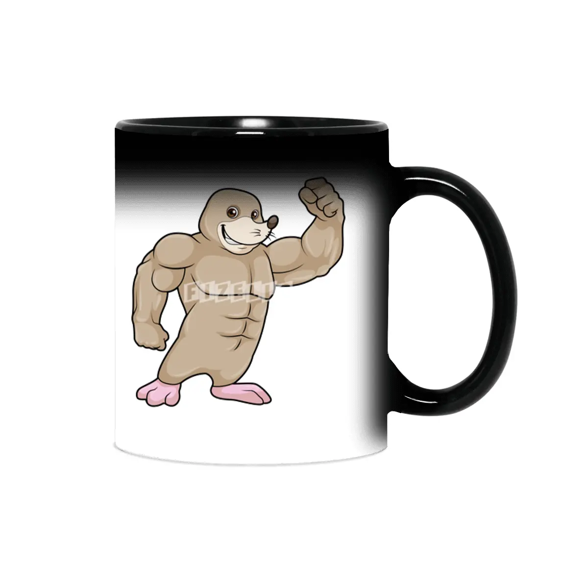 Mole as Bodybuilder with big Muscles Sihirli Kupa