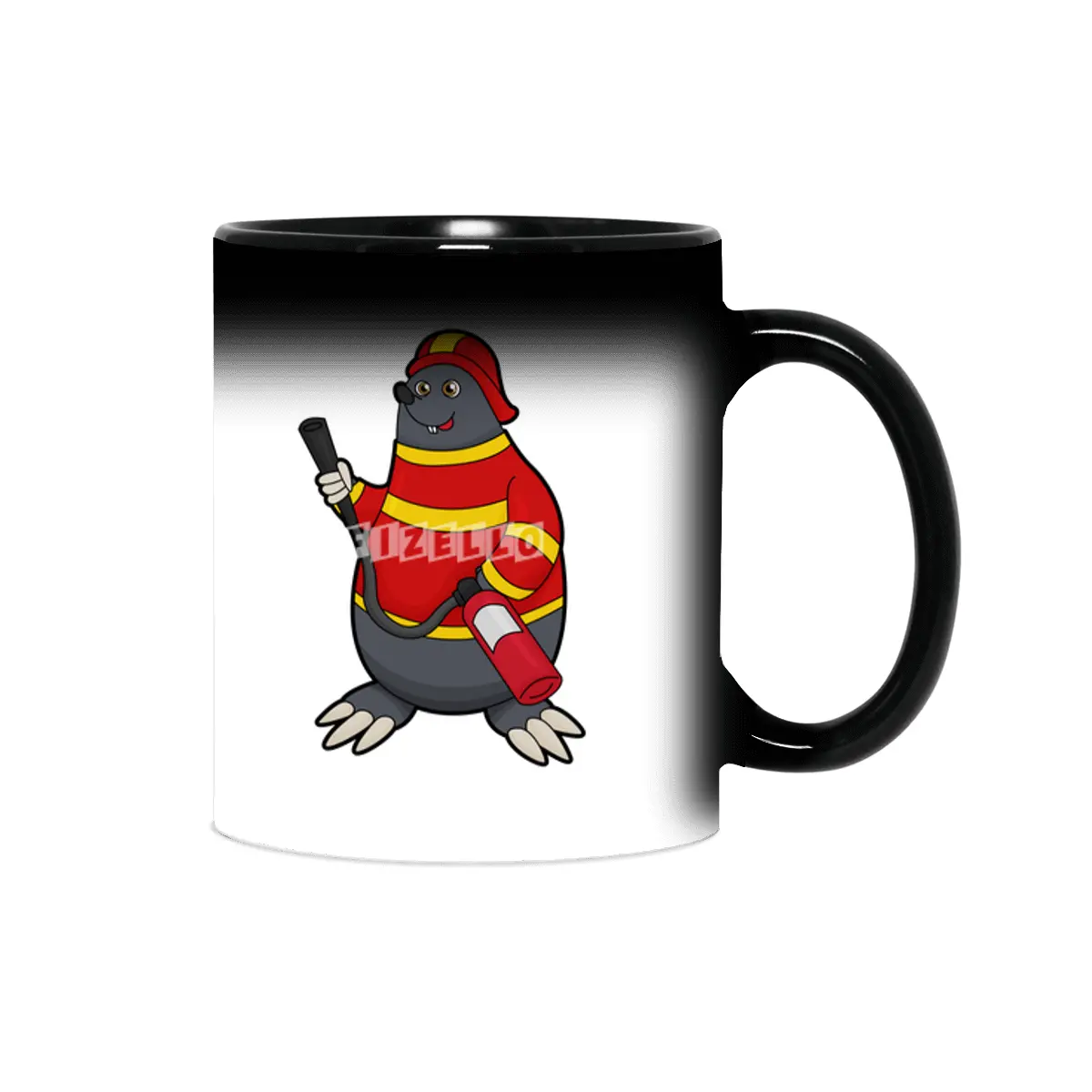 Mole as Firefighter with Fire extinguisher Sihirli Kupa