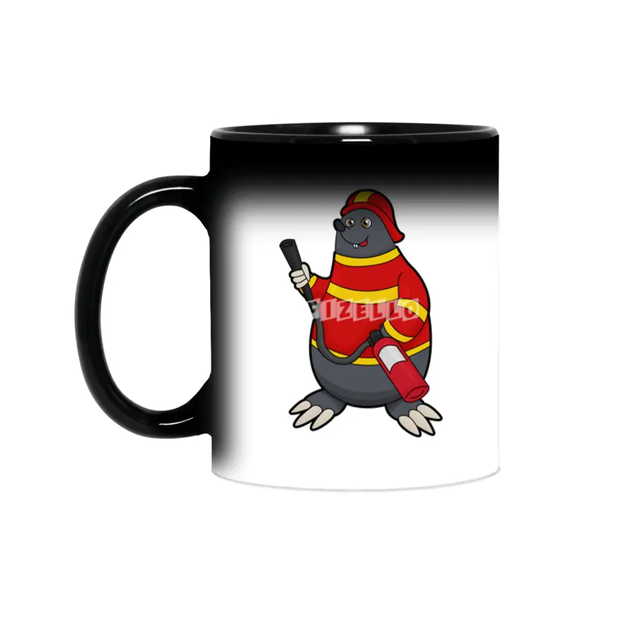 Mole as Firefighter with Fire extinguisher Sihirli Kupa