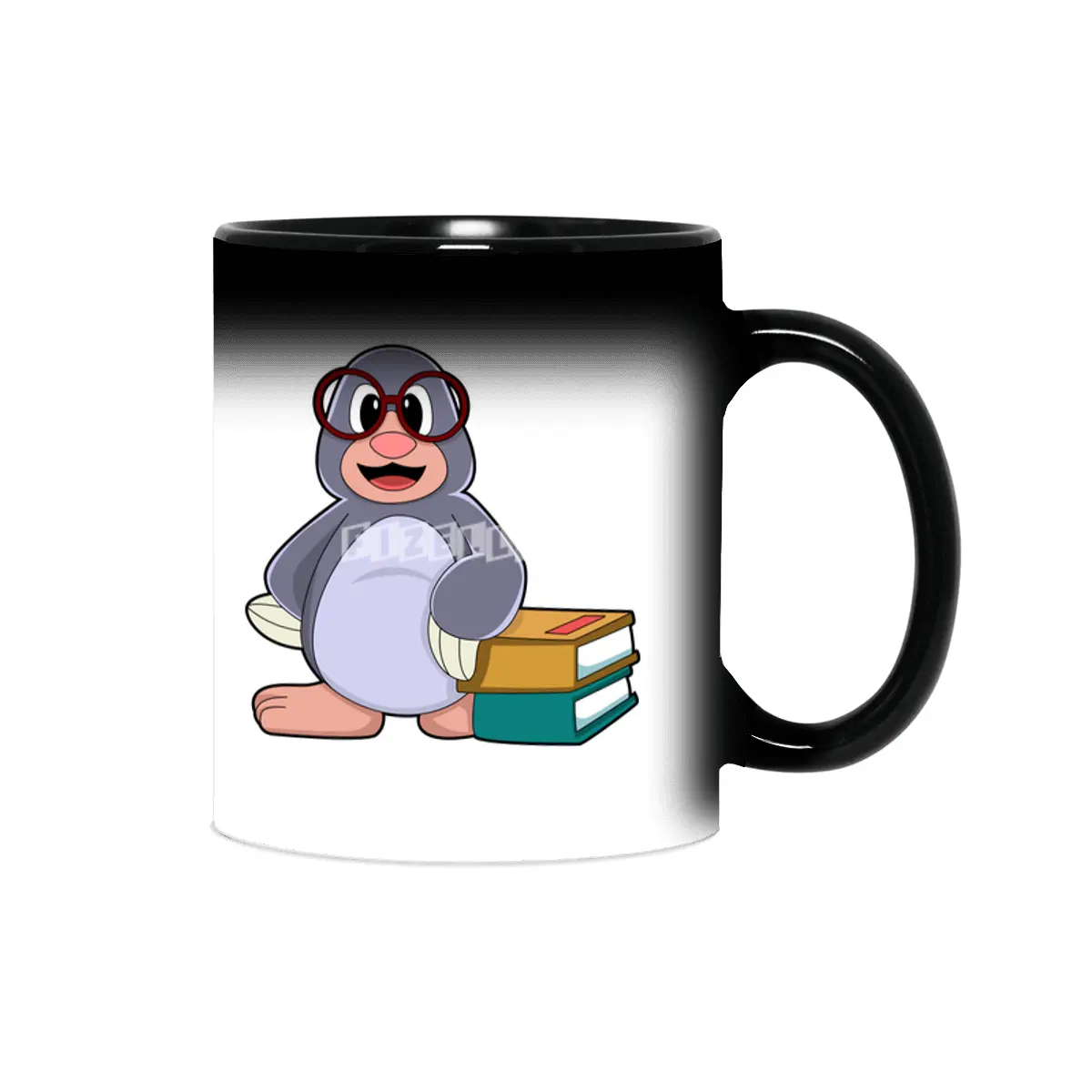 Mole with Glasses & Books Sihirli Kupa