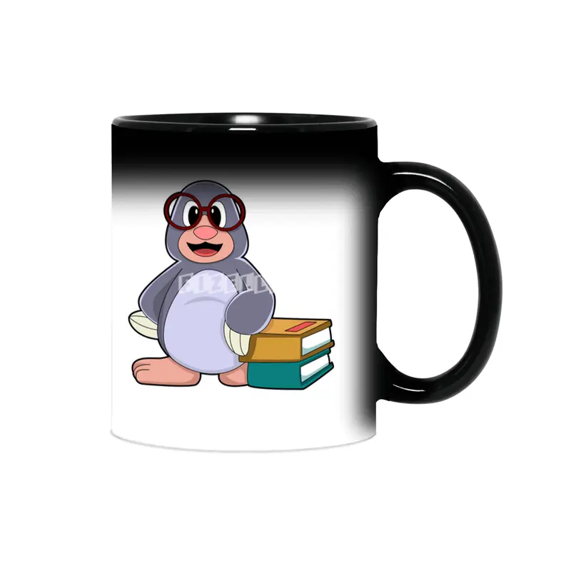 Mole with Glasses & Books Sihirli Kupa