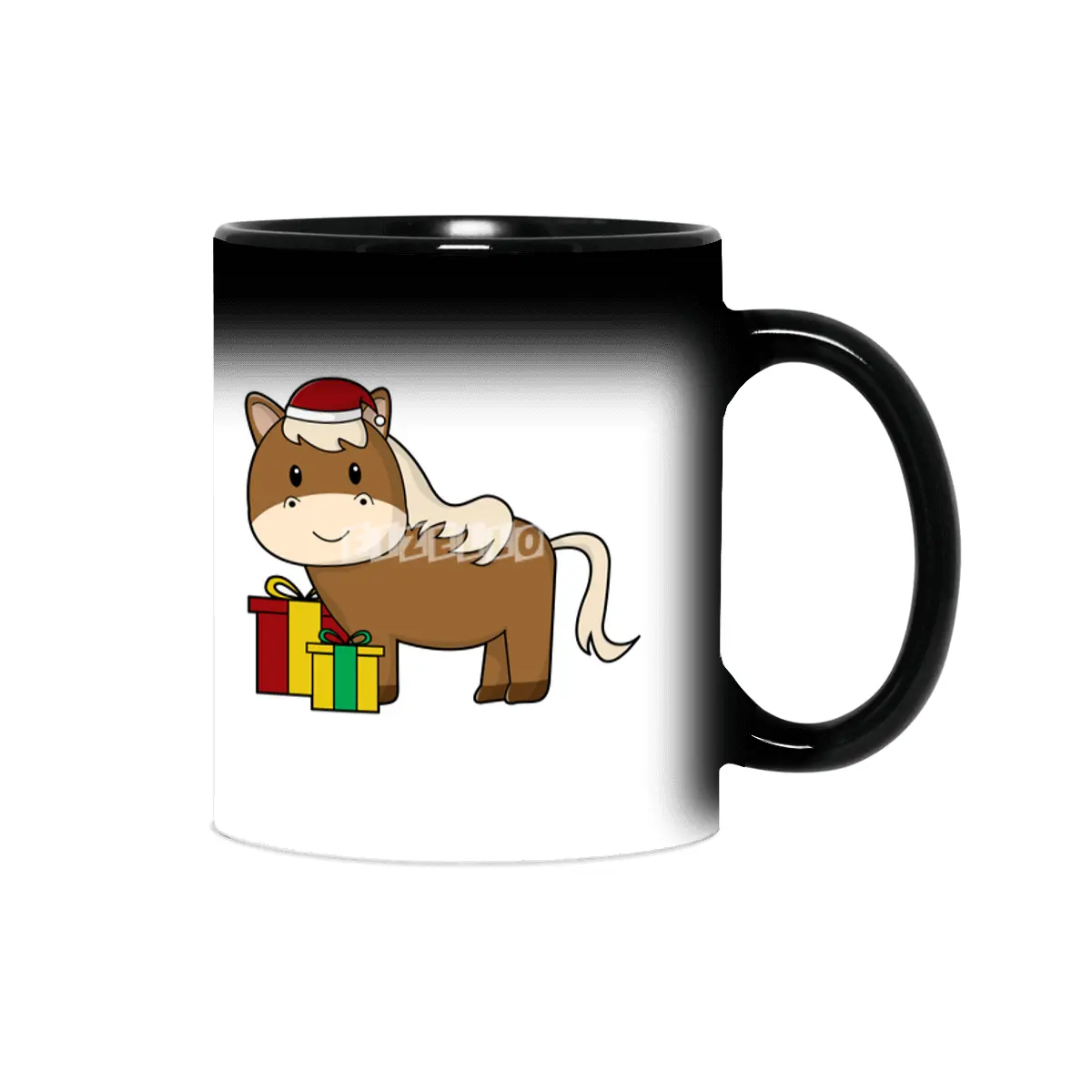 Horse with Santa hat & Gifts Sihirli Kupa
