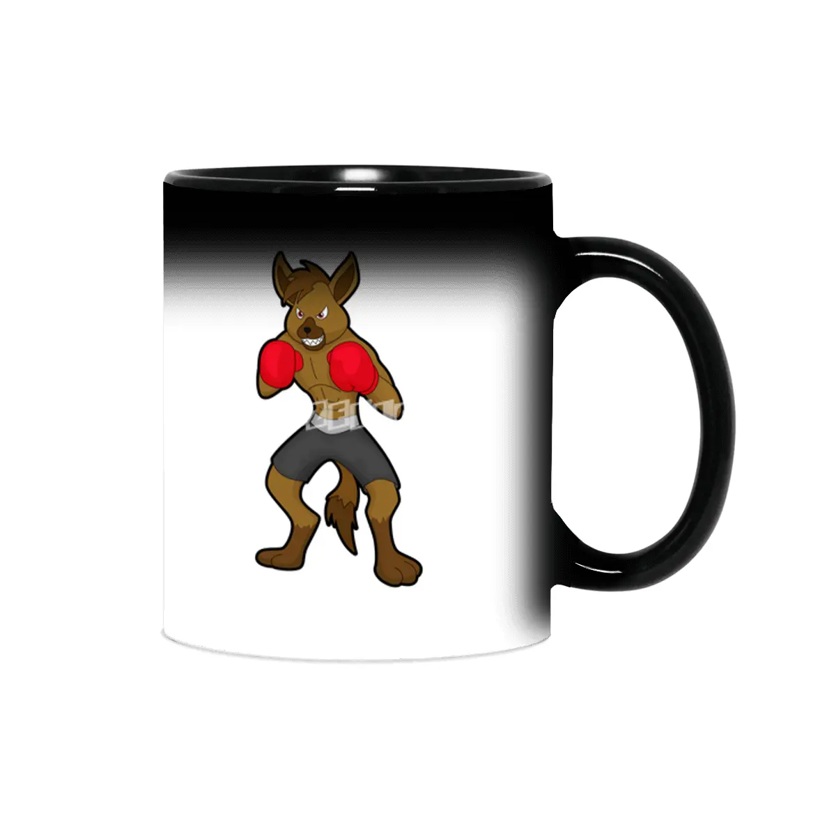 Hyena at Boxing with Boxing gloves Sihirli Kupa