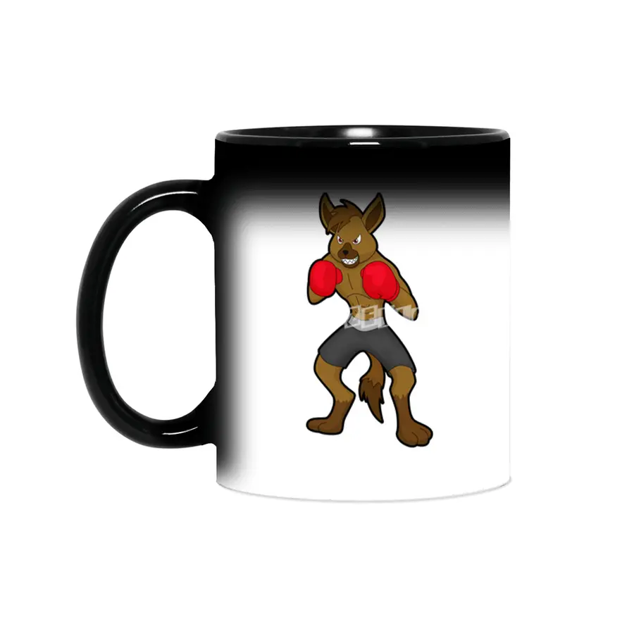 Hyena at Boxing with Boxing gloves Sihirli Kupa