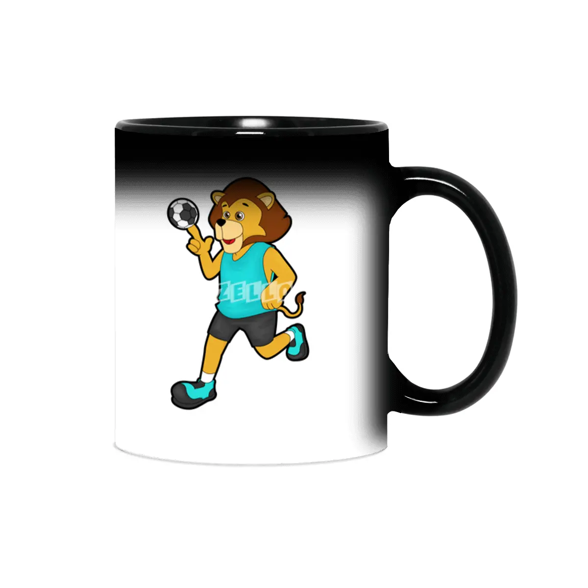 Lion at Handball player with Handball Sihirli Kupa