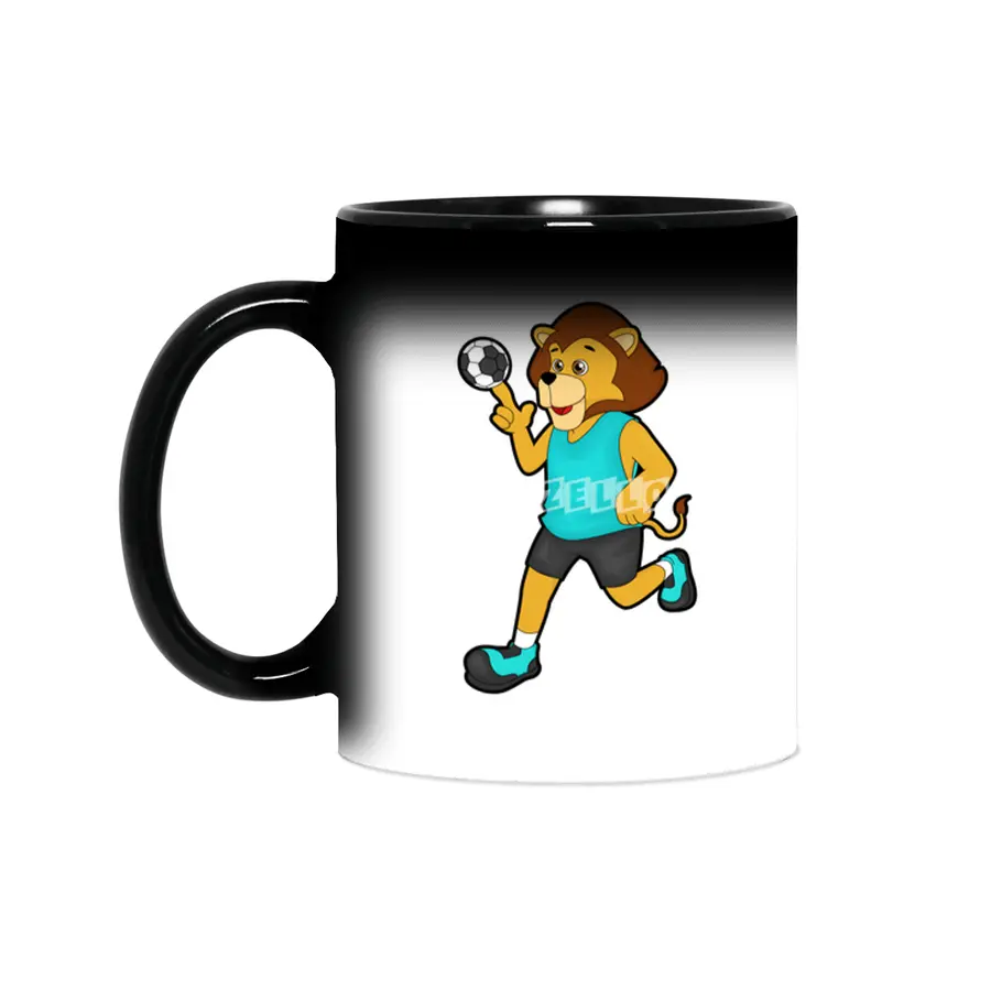 Lion at Handball player with Handball Sihirli Kupa