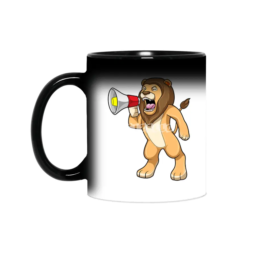 Lion with Microphone Sihirli Kupa