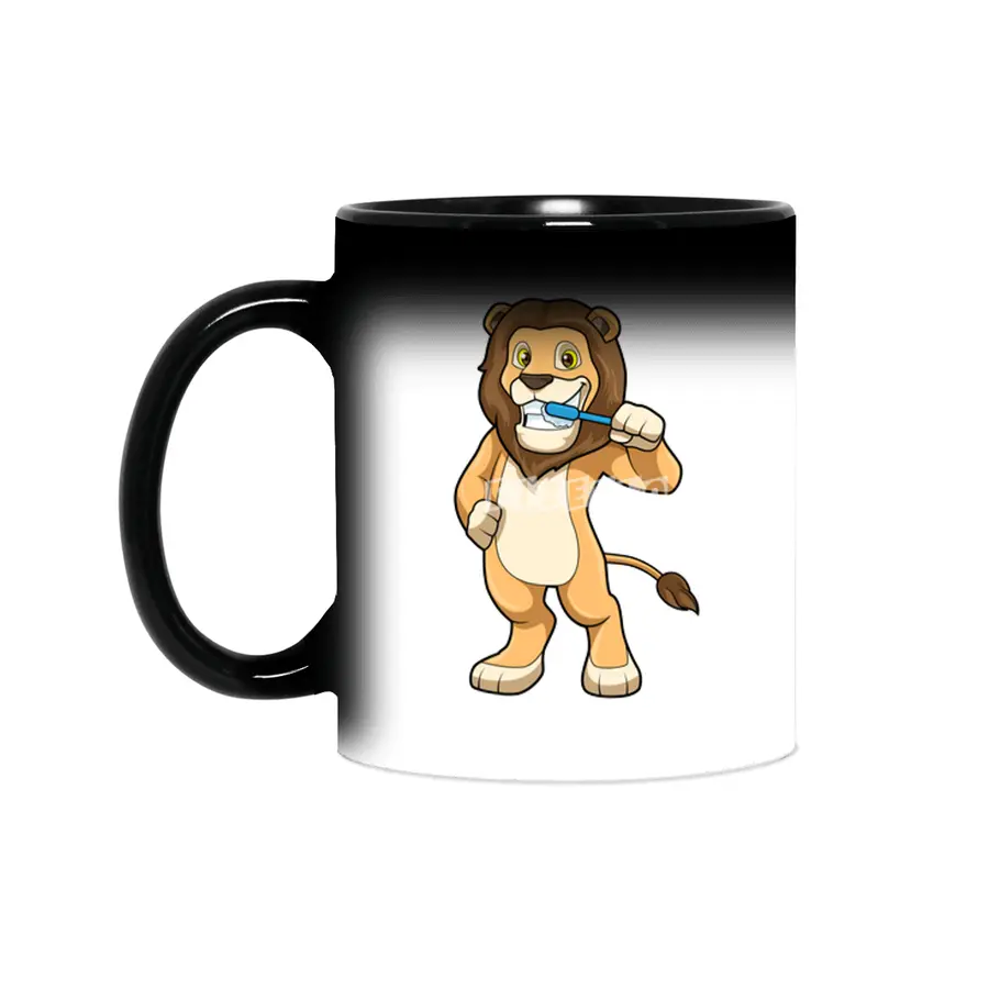 Lion with Toothbrush Sihirli Kupa