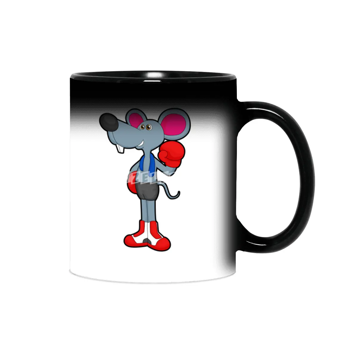 Mouse at Boxing with Boxing gloves Sihirli Kupa