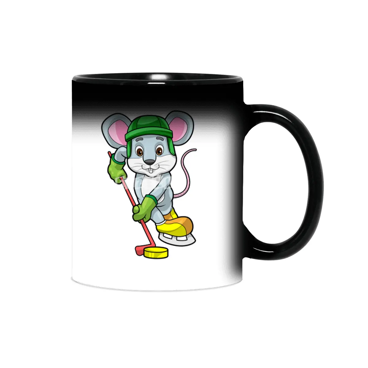 Mouse at Ice hockey with Ice hockey stick Sihirli Kupa