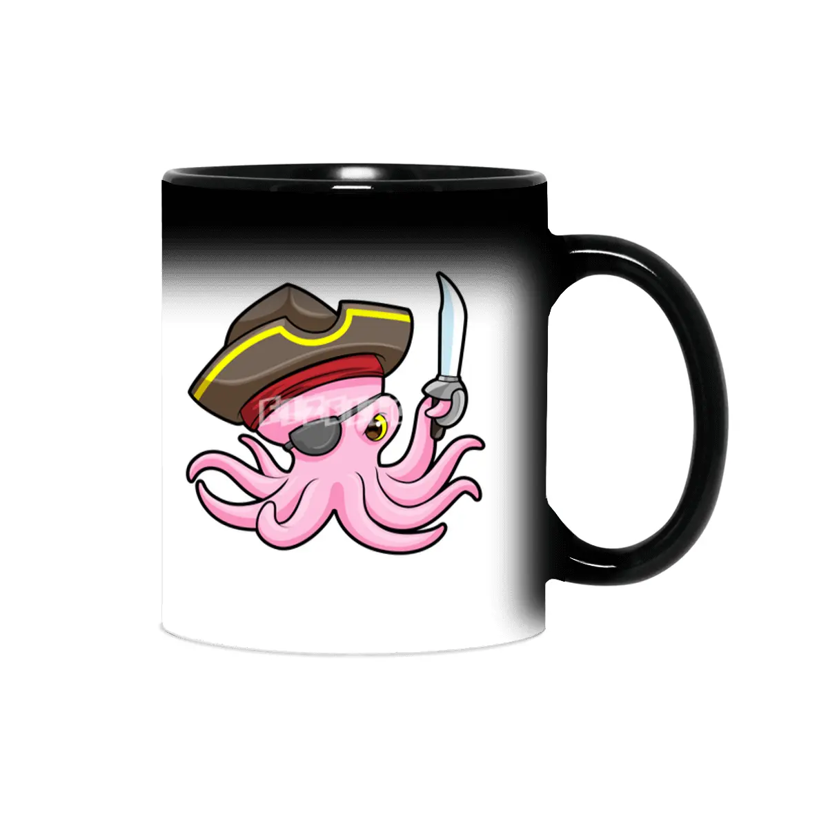 Octopus as Pirate with Saber & Eye patch Sihirli Kupa