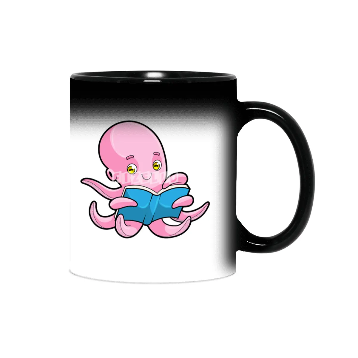 Octopus at Reading a Book Sihirli Kupa