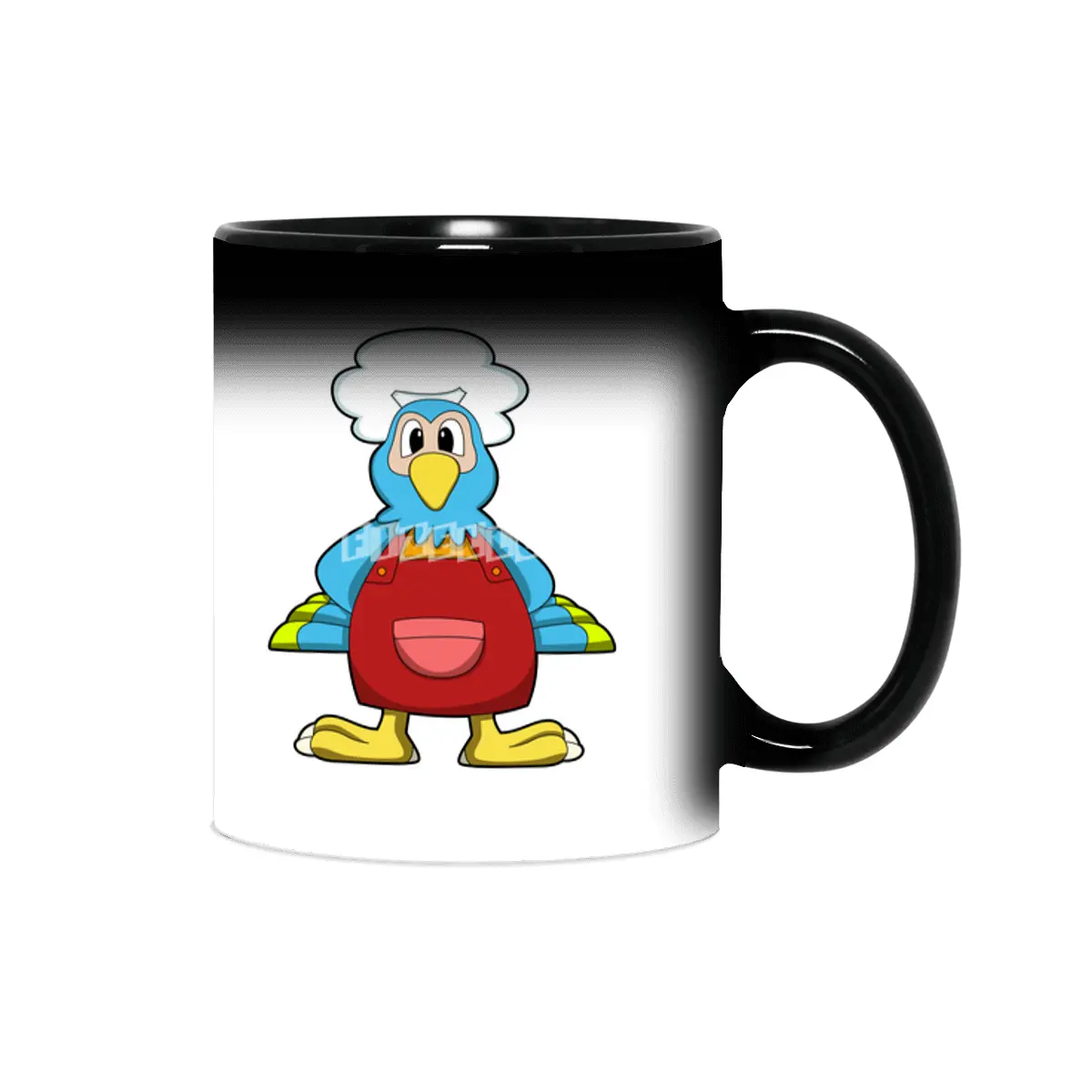 Parrot as Cook with Cooking apron Sihirli Kupa