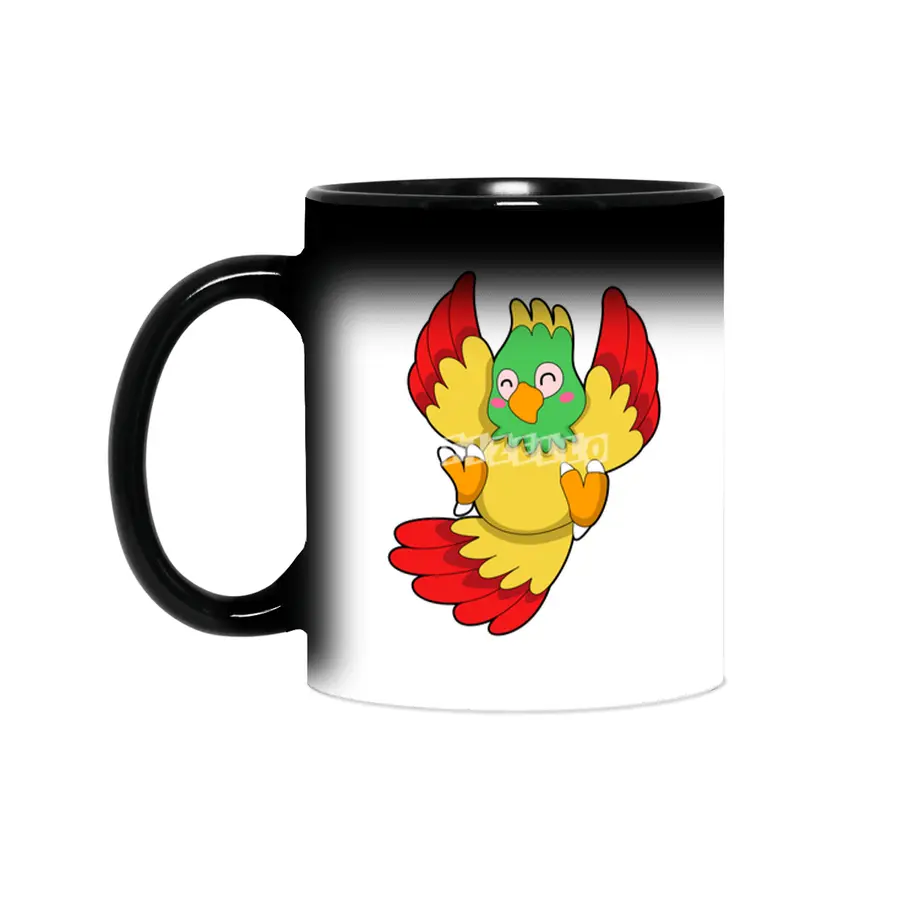 Parrot with green Head Sihirli Kupa