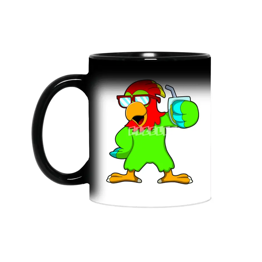Parrot with Sunglasses & Drink Sihirli Kupa