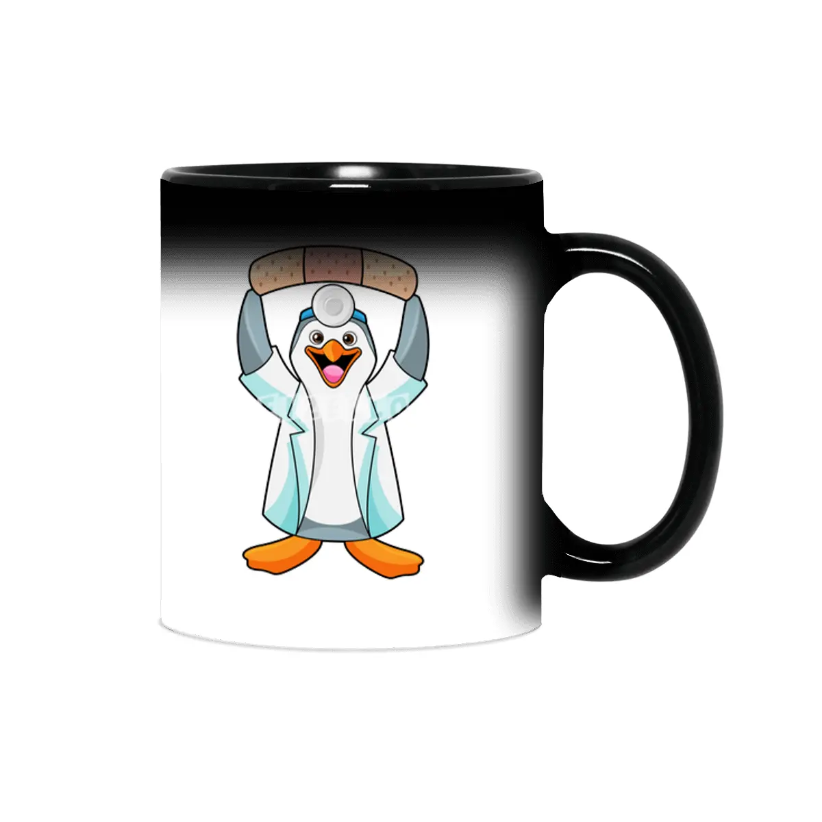 Penguin as Doctor with Plaster Sihirli Kupa