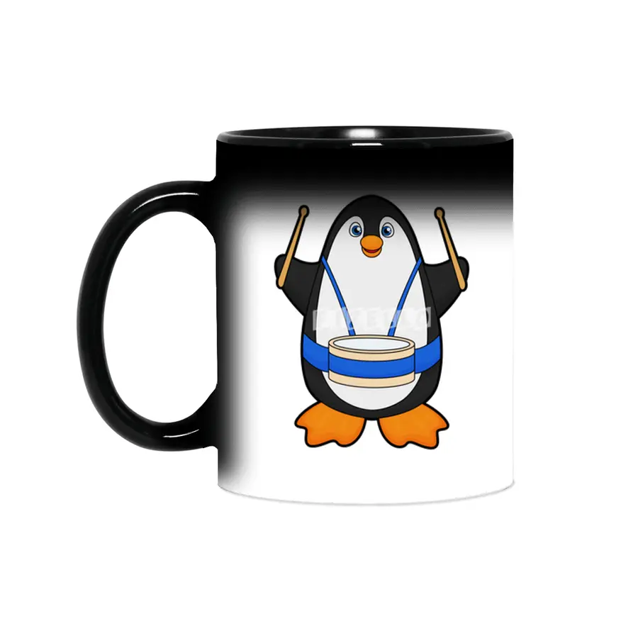 Penguin as Musician with Drum Sihirli Kupa