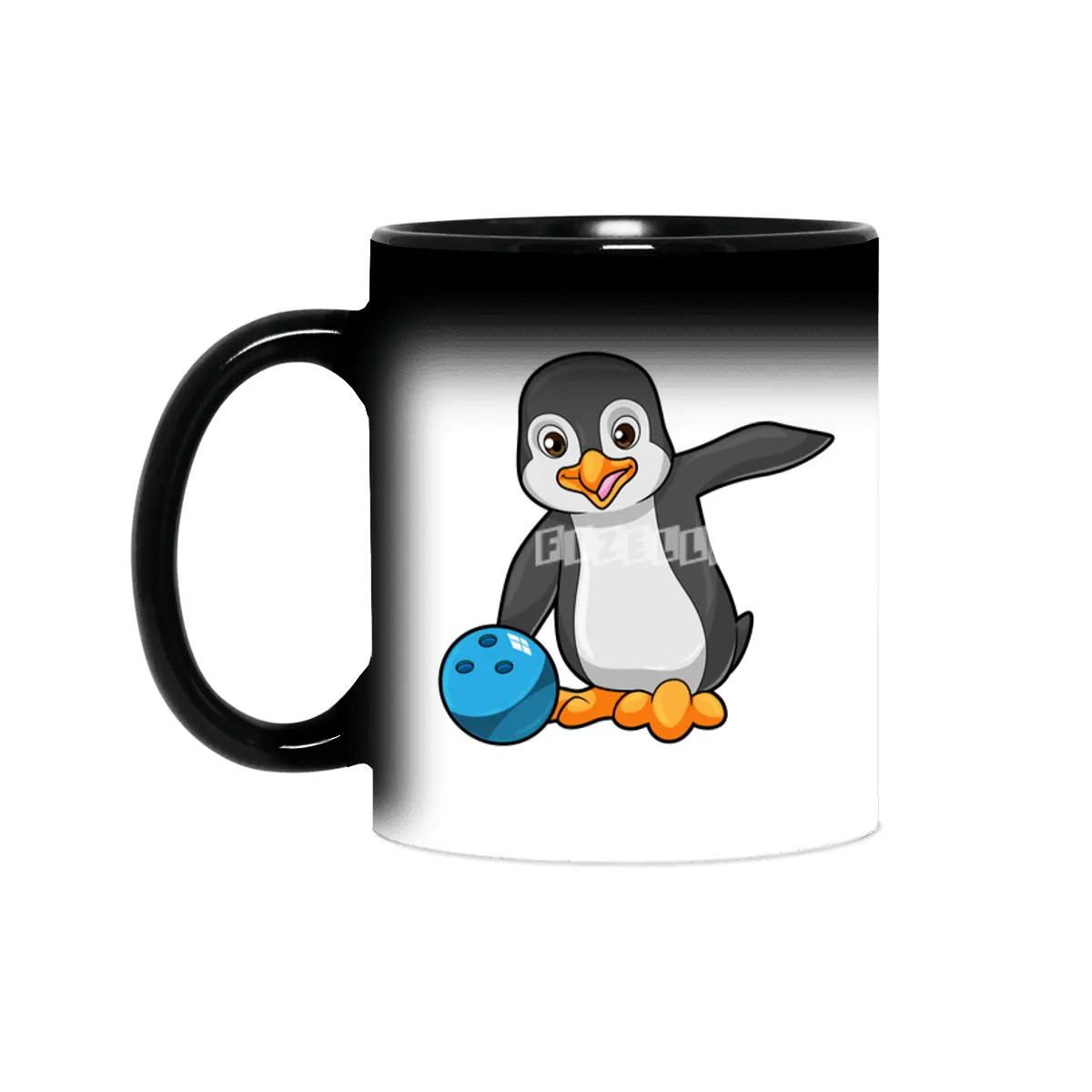 Penguin at Bowling with Bowling ball Sihirli Kupa
