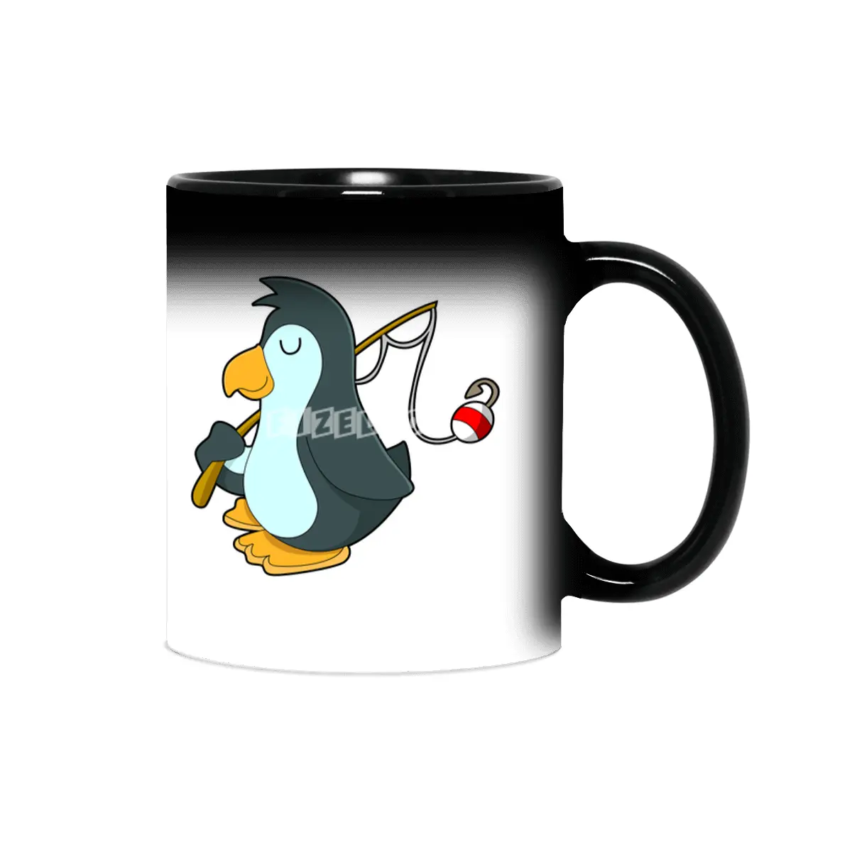 Penguin at Fishing with Fishing rod Sihirli Kupa