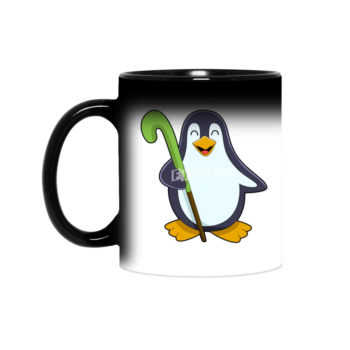 Penguin at Hockey with Hockey bat Sihirli Kupa