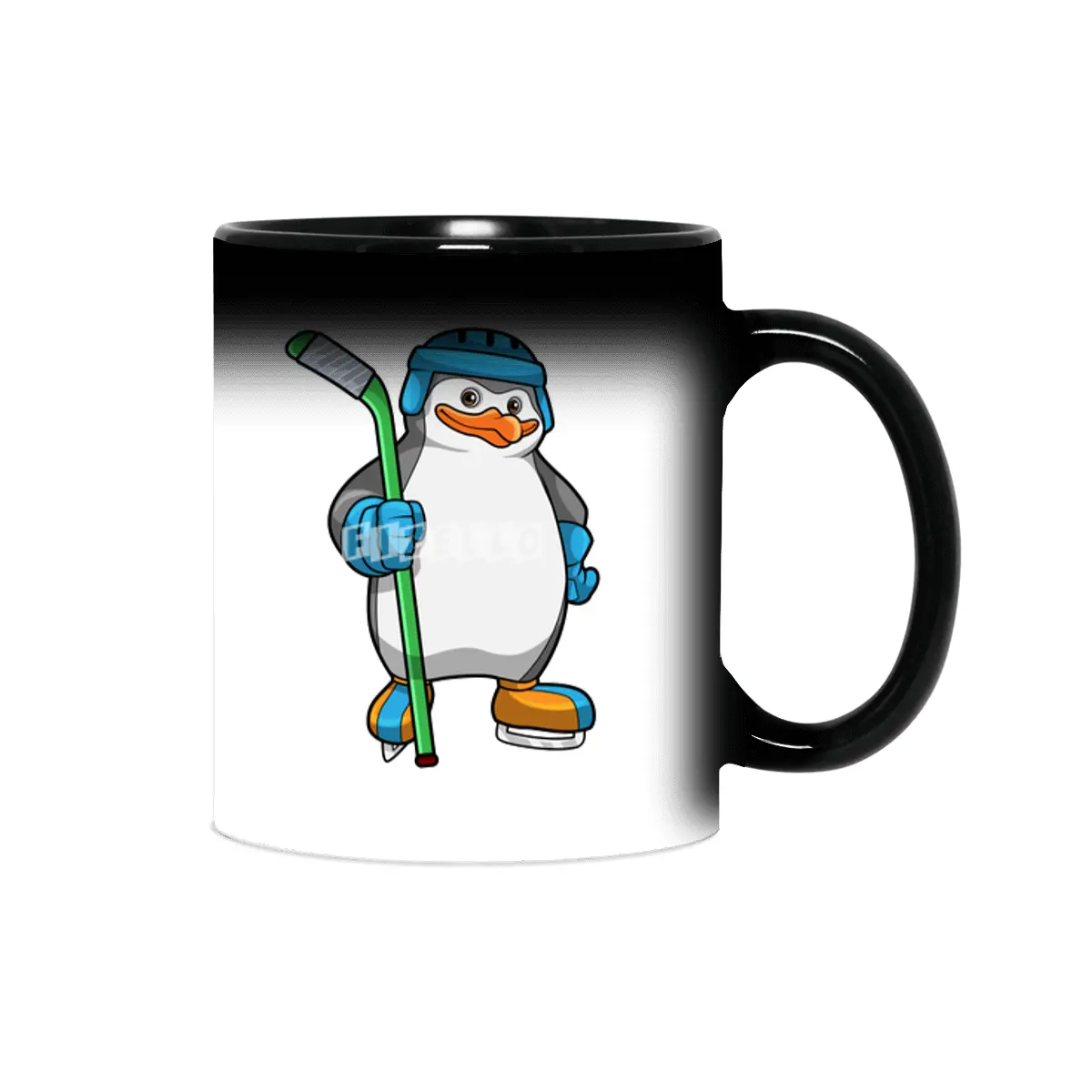 Penguin at Ice hockey with Ice hockey stick Sihirli Kupa