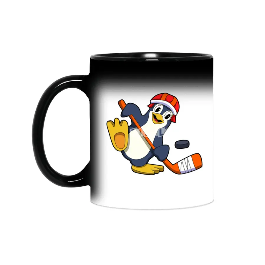 Penguin at Ice hockey with Ice hockey stick & Cap Sihirli Kupa