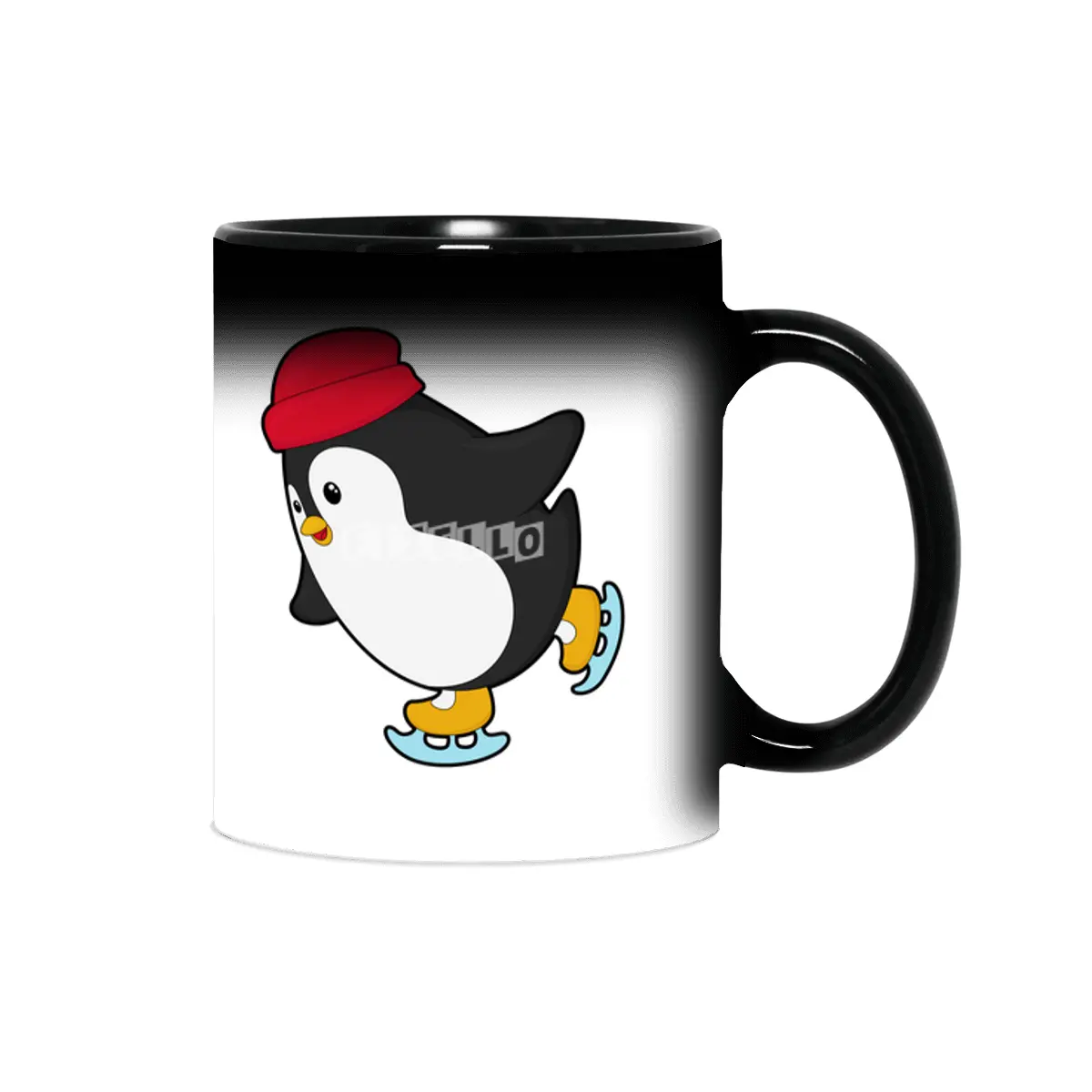 Penguin at Ice skating with Hat Sihirli Kupa