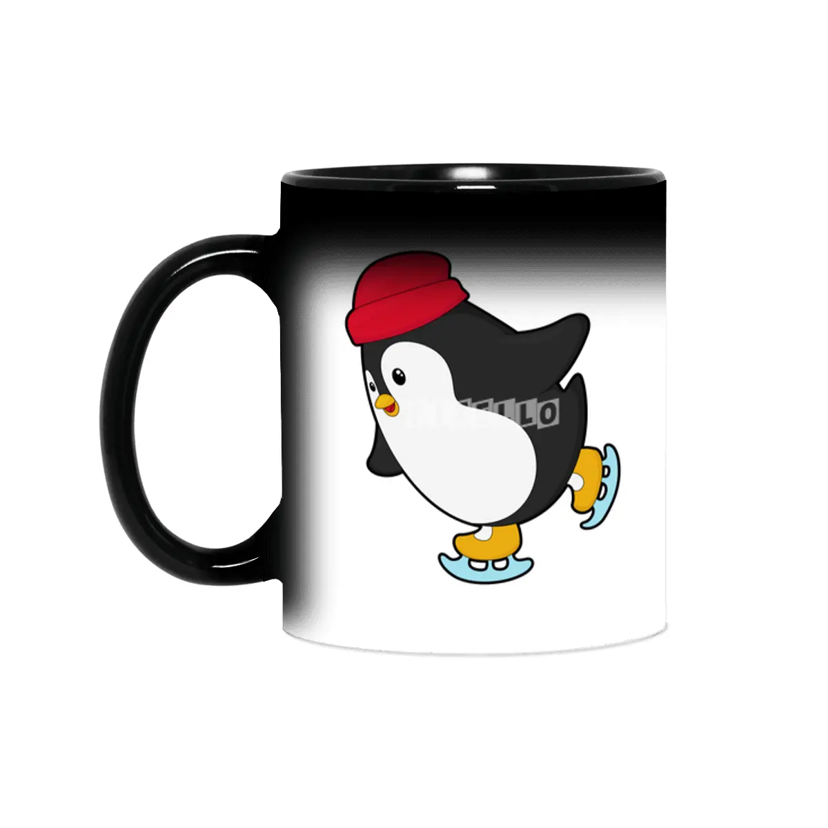 Penguin at Ice skating with Hat Sihirli Kupa