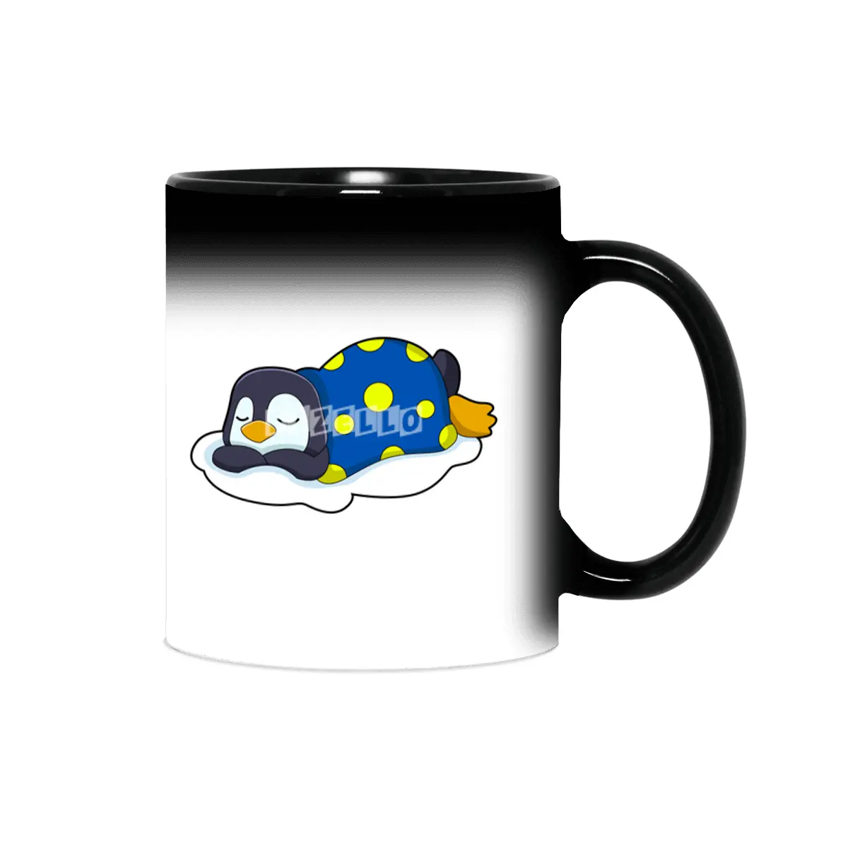 Penguin at Sleeping with Blanket Sihirli Kupa
